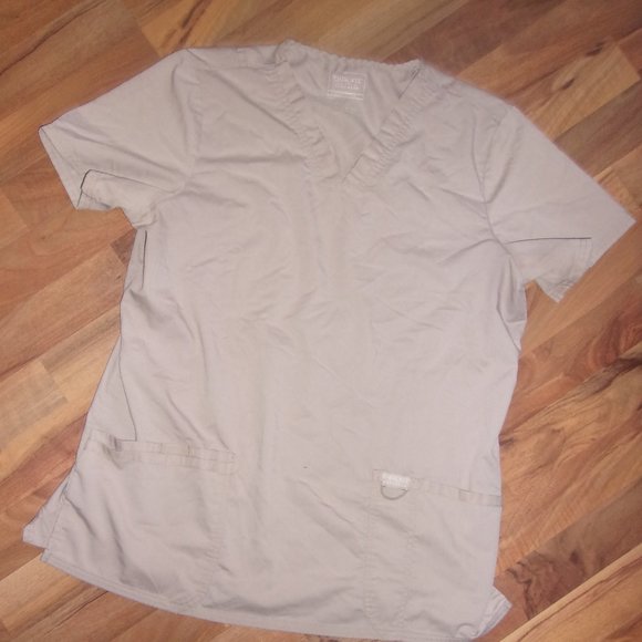 Cherokee Tops - size large womens work wear scrub shirt top tan